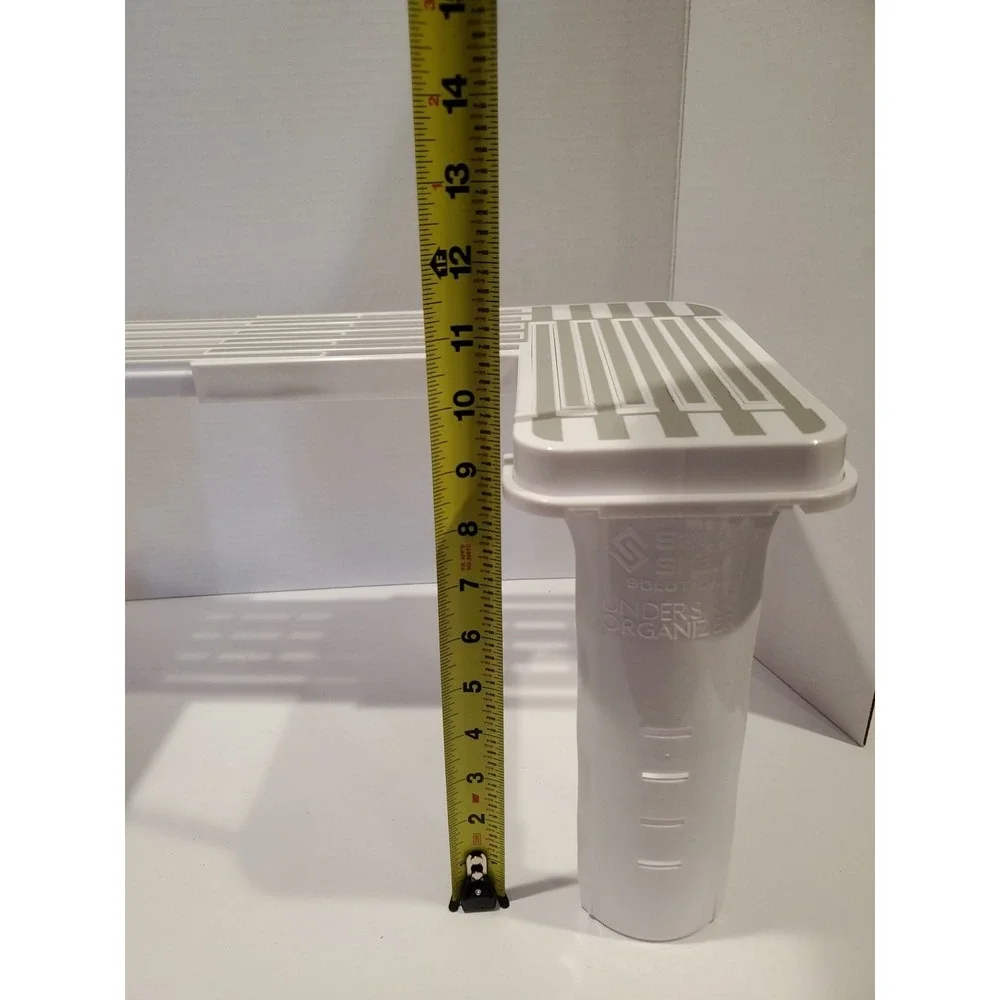 Savvy Shelf Under Sink Organizer Adjustable Expandable Cabinet Shelf White